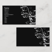 Carte De Visite Cru abstrait de blanc (Devant / Derrière)