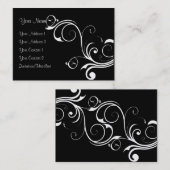 Carte De Visite Cru abstrait de blanc (Devant / Derrière)