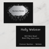 Carte De Visite Cru argenté et noir (Devant / Derrière)