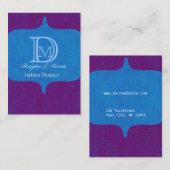 Carte De Visite Cru audacieux moderne de monogramme (Devant / Derrière)