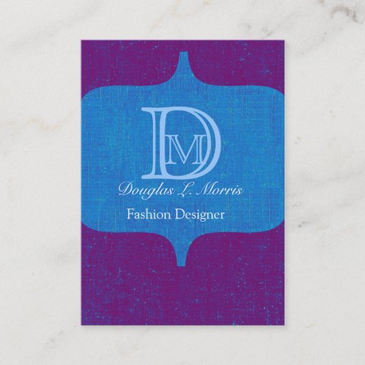 Carte De Visite Cru audacieux moderne de monogramme (Devant)