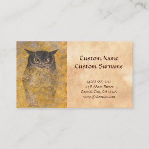 Carte De Visite Cru chic oriental japonais de hibou de Katsuda
