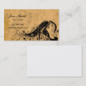 Carte De Visite Cru de coiffeur de coiffeur élégant (Devant / Derrière)