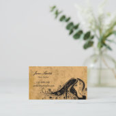 Carte De Visite Cru de coiffeur de coiffeur élégant (Debout devant)