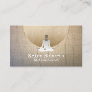 Carte De Visite Cru de méditation de santé d'instructeur de yoga