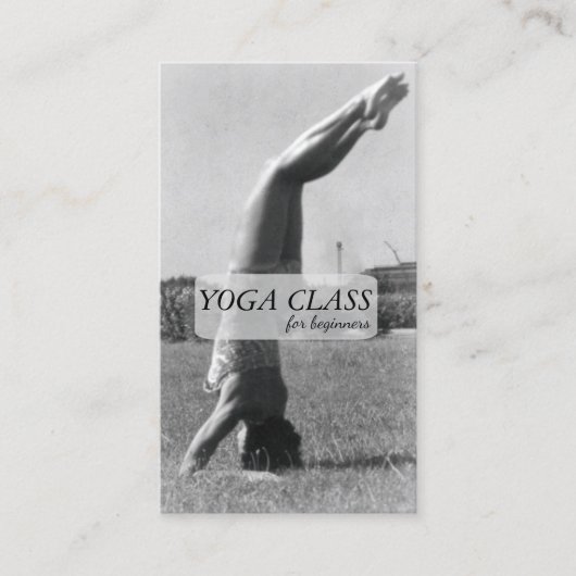 Carte De Visite Cru de pose de Headstand de yoga (Devant)