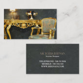 Carte De Visite Cru de style de meubles de dessinateur (Devant / Derrière)