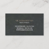 Carte De Visite Cru de style de meubles de dessinateur (Dos)