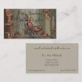 Carte De Visite Cru dentaire de gouache d'aquarelle de salle (Devant / Derrière)