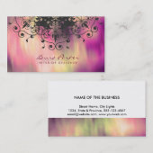 Carte De Visite Cru élégant d'artiste d'aquarelle de mandala de (Devant / Derrière)