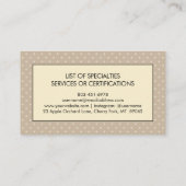 Carte De Visite Cru élégant de chef professionnel moderne de (Dos)