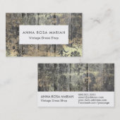 Carte De Visite Cru floral minable en bois âgé rustique de *~* (Devant / Derrière)