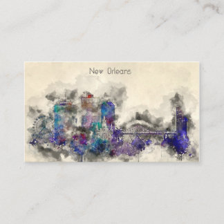 Carte De Visite Cru la Nouvelle-Orléans d'aquarelle