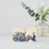 Carte De Visite Cru la Nouvelle-Orléans d'aquarelle (Debout devant)