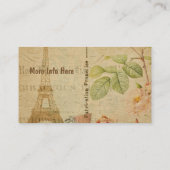 Carte De Visite Cru parisien avec Tour Eiffel (Dos)