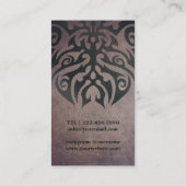 Carte De Visite Cru tribal de tatouage de cool d'artiste de (Dos)