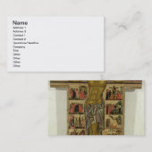 Carte De Visite Crucifixion avec des histoires de la passion, (Devant / Derrière)