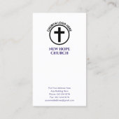 Carte De Visite Crucifixion Église chrétienne Pasteur ou évangélis (Dos)