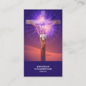 Carte De Visite Crucifixion Église chrétienne Pasteur ou évangélis (Devant)