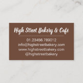 Carte De Visite Crumpets à beurre chaud Cuisine britannique (Dos)