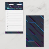 Carte De Visite Crypto Wallet Mot de passe Récupération Semence Ph (Devant / Derrière)