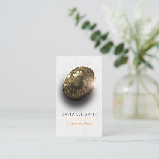 Carte De Visite CryptoCurrency Broker (Debout devant)