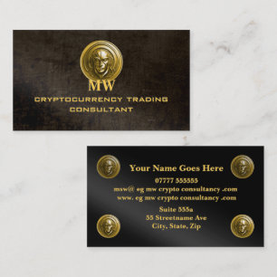 Carte De Visite CryptoCurrency Trading Consultant, look cuir