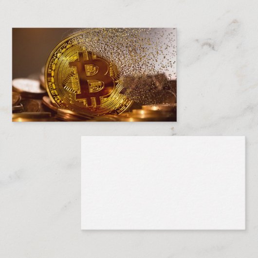 Carte De Visite Cryptomonnaie Bitcoin (Devant / Derrière)