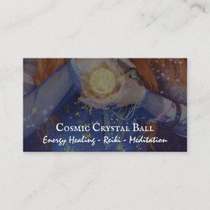 Carte De Visite Crystal Ball Energy Healing mains Reiki