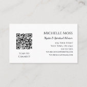 Carte De Visite Crystal Ball Psychic Fortune Teller Noir (Dos)