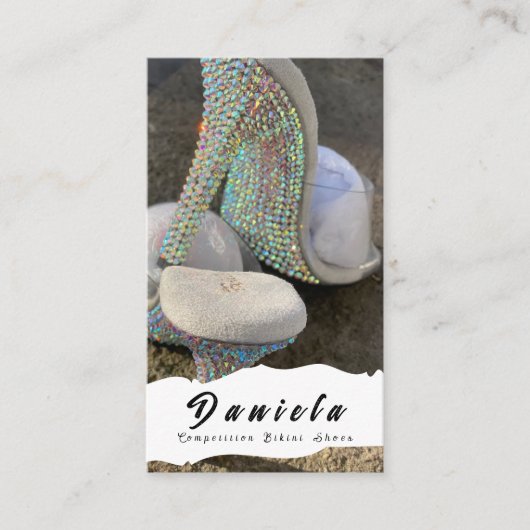Carte De Visite Crystal Bikini Fitness Competition Chaussures Femm (Devant)