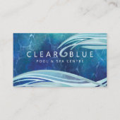 Carte De Visite Crystal Blue Water Ripple & Waves Pool & Spa (Devant)