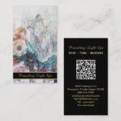 Carte De Visite *~* Crystal Cluster AP90 Artsy Drip QR Rainbow (Devant / Derrière)