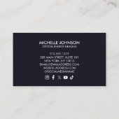 Carte De Visite Crystal Energy Healer Iridescente Amethyst violet (Dos)