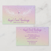 Carte De Visite *~* Crystal Heart Angel Wings Starry Night Sky (Devant / Derrière)
