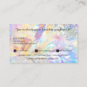 Carte De Visite Crystal Holographic Parties scintillant MUA Lash T (Dos)