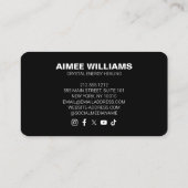 Carte De Visite Crystal Holographique audacieux et brillant (Dos)