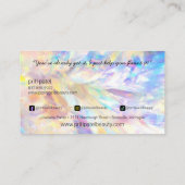 Carte De Visite Crystal Holographique maquillage cheveux Lash ongl (Dos)