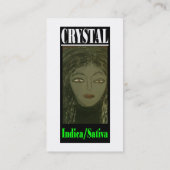 CARTE DE VISITE CRYSTAL INDICA SATIVA (Dos)