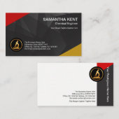 Carte De Visite Crystales de polygone noir brillant Chimie (Devant / Derrière)