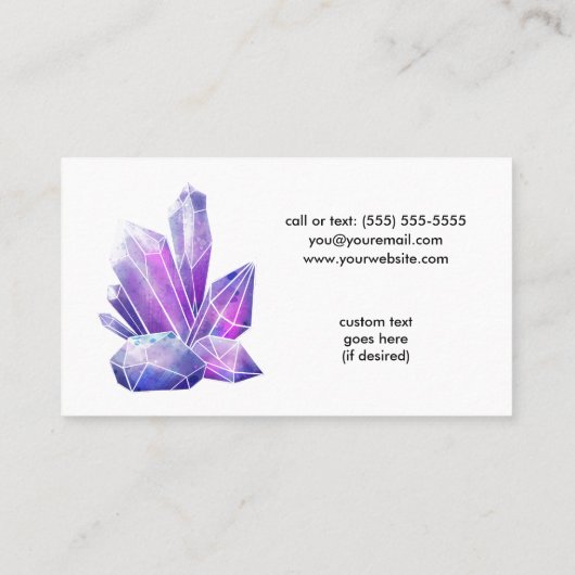 Carte De Visite Crystals et succulents Crystal Energy Healer (Dos)