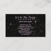 Carte De Visite *~* Crystals Moon Cosmos Astrology Gold Stars (Dos)