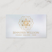 Carte De Visite Cube de Metatron en lotus (Devant)