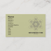Carte De Visite Cube de Metatron (Géométrie Sacrée) (Devant)