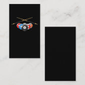 Carte De Visite Cue Billard Boules Retro 8 Boule Joueur (Devant / Derrière)