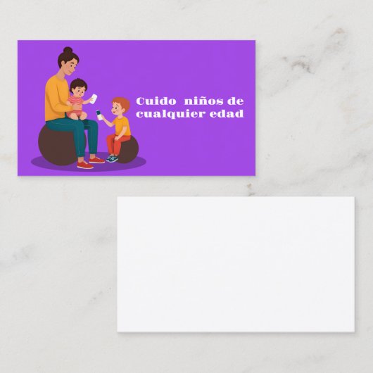 Carte De Visite Cuido ninos (Devant / Derrière)