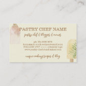 Carte De Visite Cuillère à feuilles d'eucalyptus à la pâte jaune d (Dos)