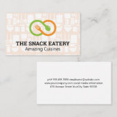 Carte De Visite Cuillère à fourche | Restaurant Ustensiles de cuis (Devant / Derrière)