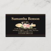 Carte De Visite Cuillère à huile Faux Or moderne Logo de restaurat (Dos)