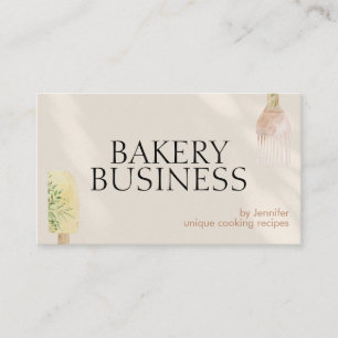 Carte De Visite Cuillère à Pâtisserie en Ombre d'Ivoire Spatule Ch